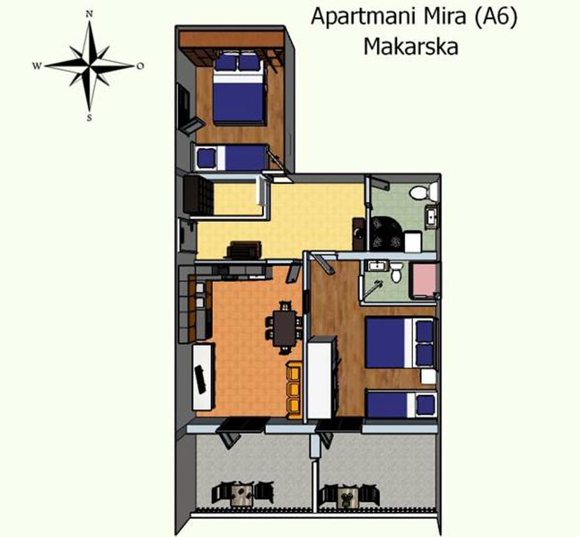 Apartments Mira Makarska Ruang foto
