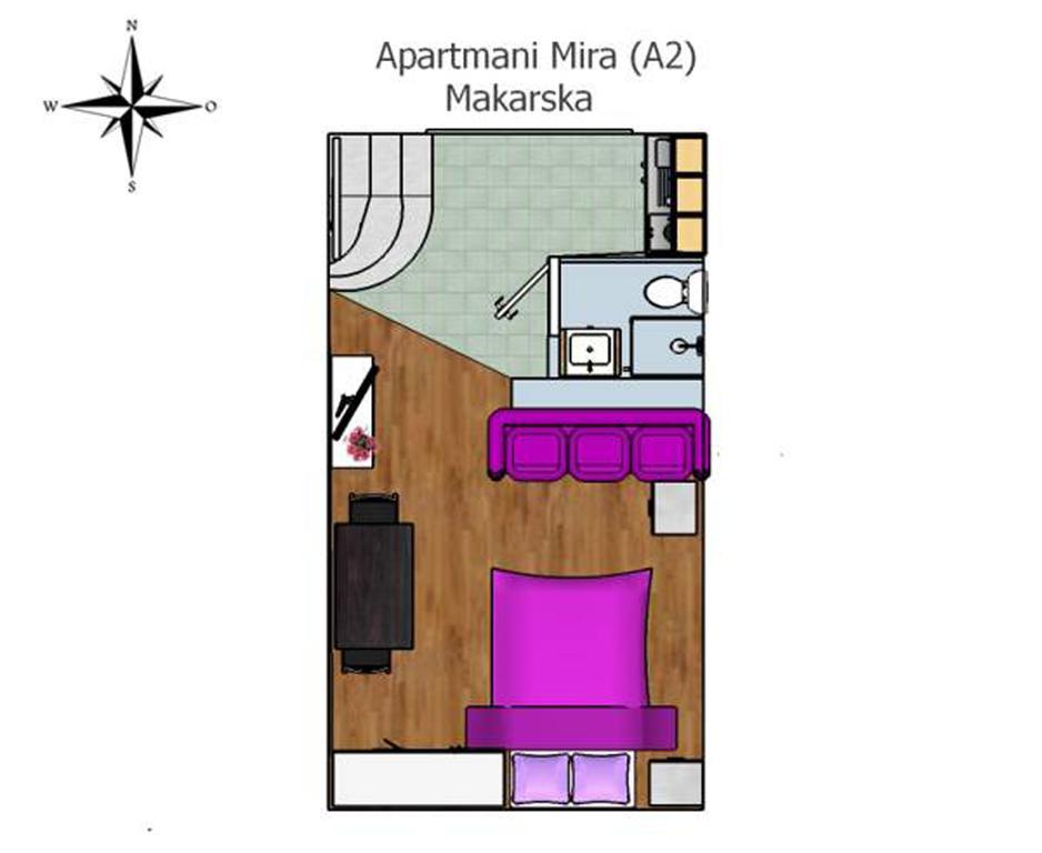 Apartments Mira Makarska Ruang foto